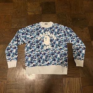 BAPE ABC Camo College Wide Crewneck Men’s Size XL— Like-New